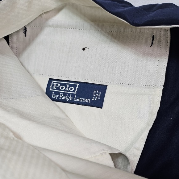 Ralph Lauren Polo Preston Chino Pants Men's 34x29 Navy Blue Silk & Cotton Blend - Picture 12 of 13